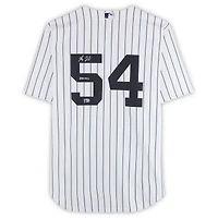 Max Fried New York Yankees Autographed White Nike Replica Jersey with "Maximus" Inscription