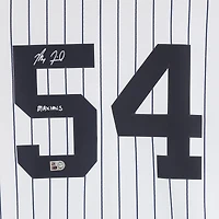 Maillot réplique blanc Nike autographié par Max Fried des Yankees de New York avec inscription « Maximus »