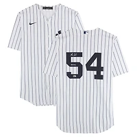 Maillot réplique blanc Nike autographié par Max Fried des Yankees de New York avec inscription « Maximus »