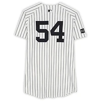 Max Fried New York Yankees Game-Used #54 White Pinstripe Nike Jersey vs. Toronto Blue Jays on September 7, 2025