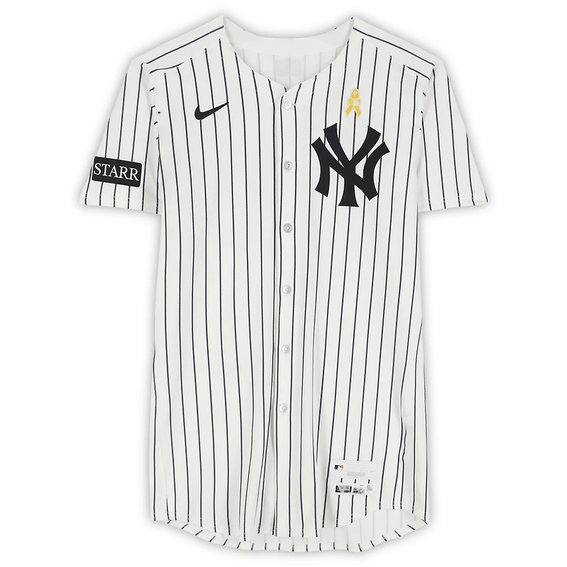 Max Fried New York Yankees Game-Used #54 White Pinstripe Nike Jersey vs. Toronto Blue Jays on September 7, 2025
