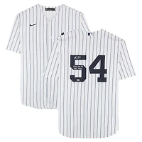 Maillot réplique blanc Nike de Max Fried, New York Yankees, avec inscription « Première victoire en tant que NYY le 4/4/25 ».