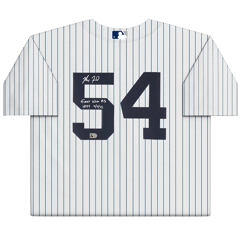 Max Fried New York Yankees White Nike Replica Jersey with "First Win As NYY 4/4/25" Inscription