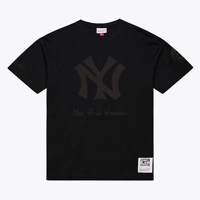 T-shirt noir Mitchell & Ness New York Yankees Cooperstown Collection Phantom pour homme
