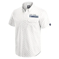 Chemise boutonnée imprimée crème des Yankees de New York pour homme la collection Darius Rucker par Fanatics