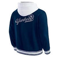 Veste à capuche boutons-pression pour homme Darius Rucker Collection by Fanatics bleu marine des Yankees de New York