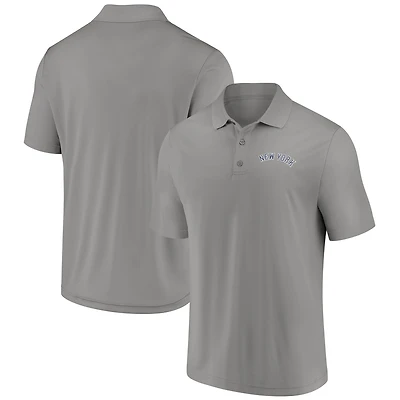 Polo gris avec logo des Yankees de New York Fanatics pour hommes