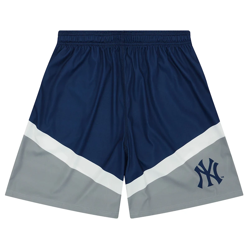 Short FOCO bleu à blocs de couleurs pour homme des Yankees New York
