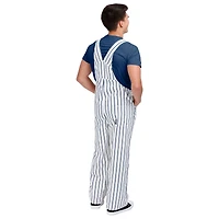 Men's FOCO  White New York Yankees Pinstripe Bib Overalls