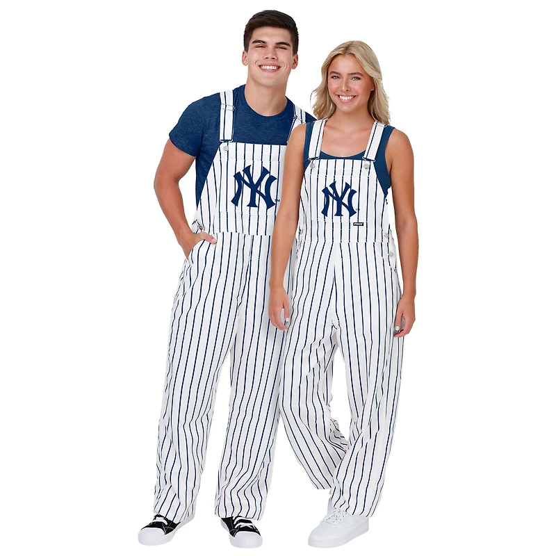 Salopette à rayures fines FOCO blanche pour homme des Yankees de New York