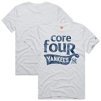 Men's Homage  Ash New York Yankees Hyper Local Tri-Blend T-Shirt