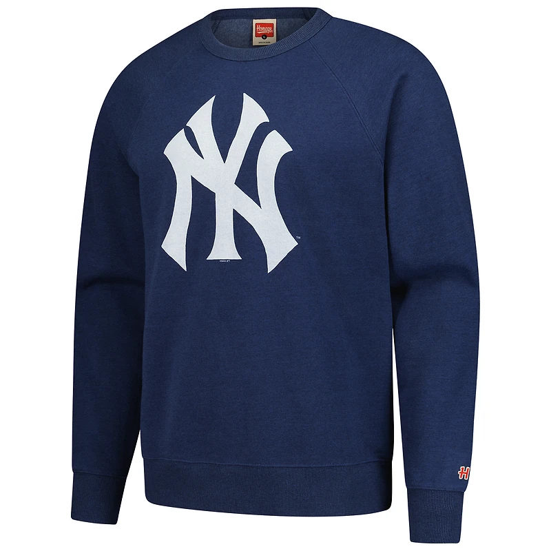 Sweat-shirt rétro Tri-Blend bleu marine pour homme des Yankees de New York
