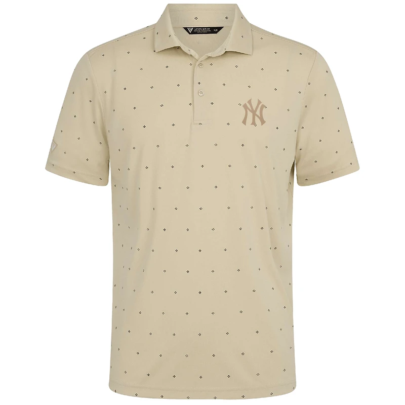 Men's Levelwear  Cream New York Yankees Vision Polo
