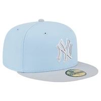 Men's New Era  Light Blue/Gray New York Yankees Color Pack Two-Tone 59FIFTY Fitted Hat