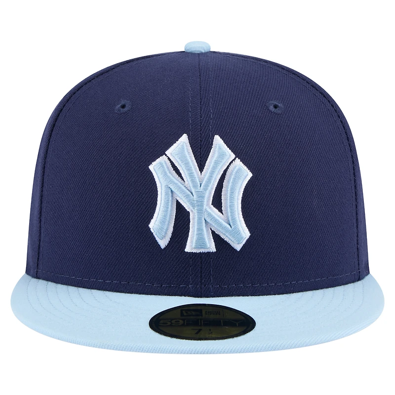 Men's New Era  Navy/Light Blue New York Yankees Color Pack Two-Tone 59FIFTY Fitted Hat