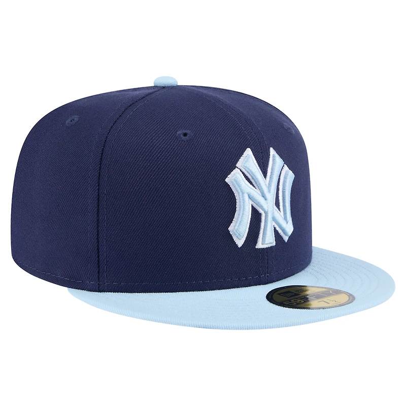 Men's New Era  Navy/Light Blue New York Yankees Color Pack Two-Tone 59FIFTY Fitted Hat