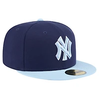 Men's New Era  Navy/Light Blue New York Yankees Color Pack Two-Tone 59FIFTY Fitted Hat