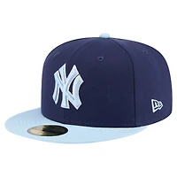 Men's New Era  Navy/Light Blue New York Yankees Color Pack Two-Tone 59FIFTY Fitted Hat