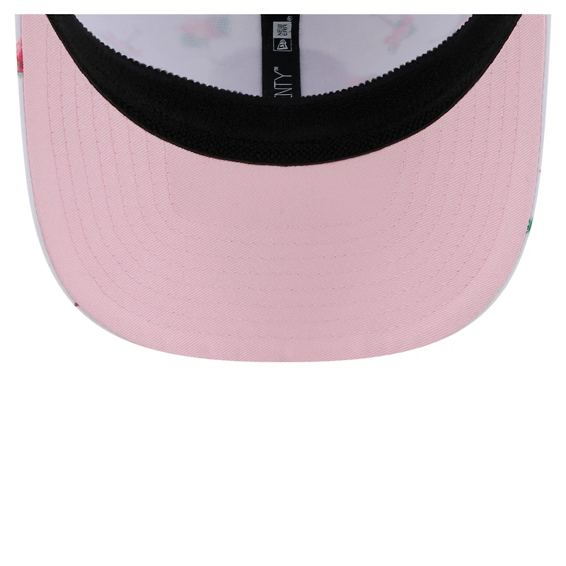 Casquette extensible à bouton-pression 9SEVENTY Flamingo New Era blanche des Yankees de New York pour homme