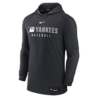 Sweat à capuche Nike Heather Black New York Yankees Authentic Collection Tri-Blend Dri-FIT pour homme