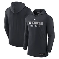 Sweat à capuche Nike Heather Black New York Yankees Authentic Collection Tri-Blend Dri-FIT pour homme