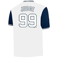 Men's Profile Aaron Judge White New York Yankees Big & Tall Name Number Birdeye V-Neck T-Shirt