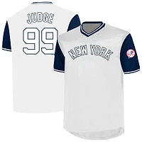 Maillot homme Aaron Judge White des Yankees de New York, grandes tailles, avec nom et numéro