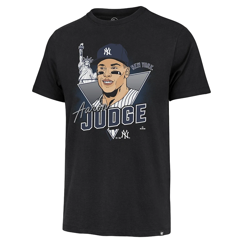 Men's '47 Aaron Judge Black New York Yankees Player Caricature Franklin T-Shirt