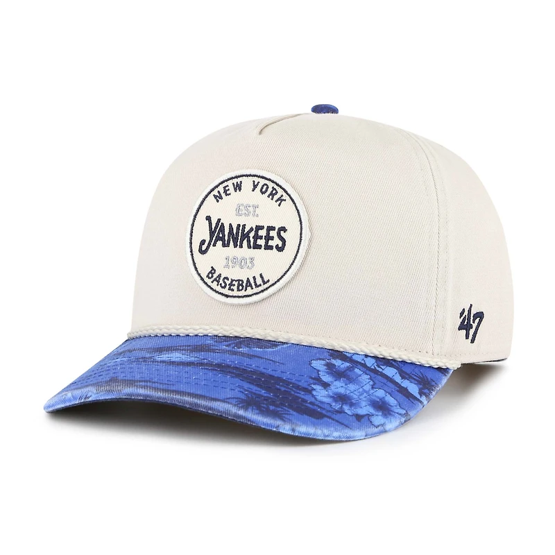 Men's '47 Cream/Navy New York Yankees Fiji Rope Hitch Adjustable Hat