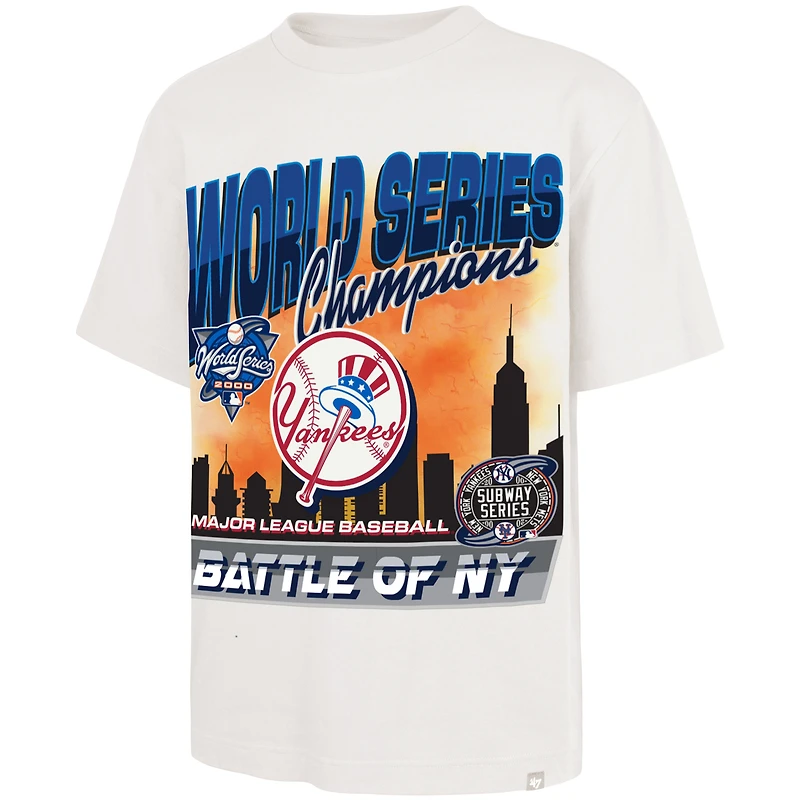 Men's '47 Cream New York Yankees 2000 World Series Champions Showcase MVP Foundation T-Shirt