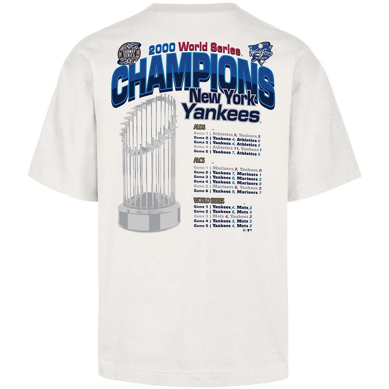 T-shirt crème « 47 » pour homme des Yankees de New York, champion la Série mondiale 2000, Showcase MVP Foundation
