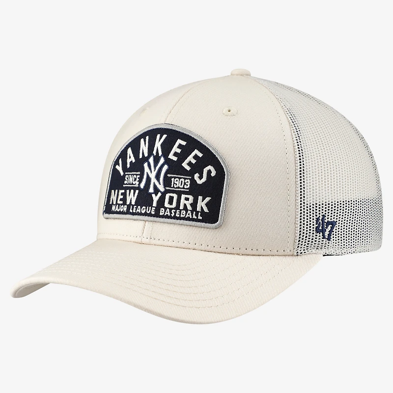 Men's '47 Cream New York Yankees Leland Adjustable Trucker Hat