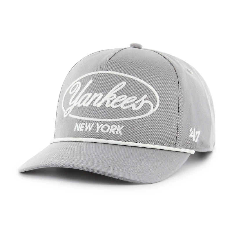 Men's '47 Gray New York Yankees Foundational Hitch Adjustable Hat