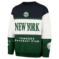 Men's '47  Green New York Yankees Tee Up Maximalist Fleece Sweatshirt
