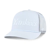 Men's '47 Light Blue New York Yankees Foundation Script Hitch Adjustable Trucker Hat