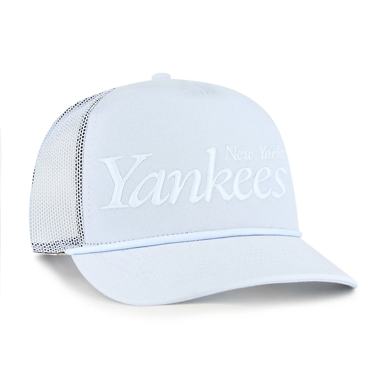 Men's '47 Light Blue New York Yankees Foundation Script Hitch Adjustable Trucker Hat
