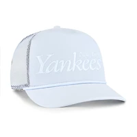 Men's '47 Light Blue New York Yankees Foundation Script Hitch Adjustable Trucker Hat