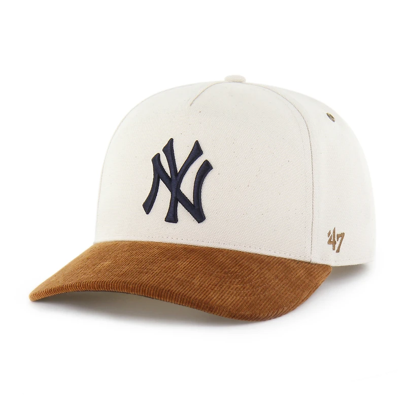 Men's '47 Natural/Brown New York Yankees Undyed Relaxed Hitch Adjustable Hat
