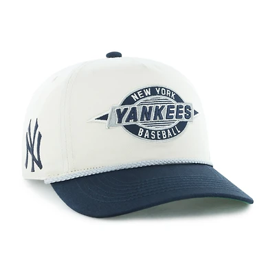 Men's '47 Natural/Navy New York Yankees Frame Out Hitch Adjustable Hat