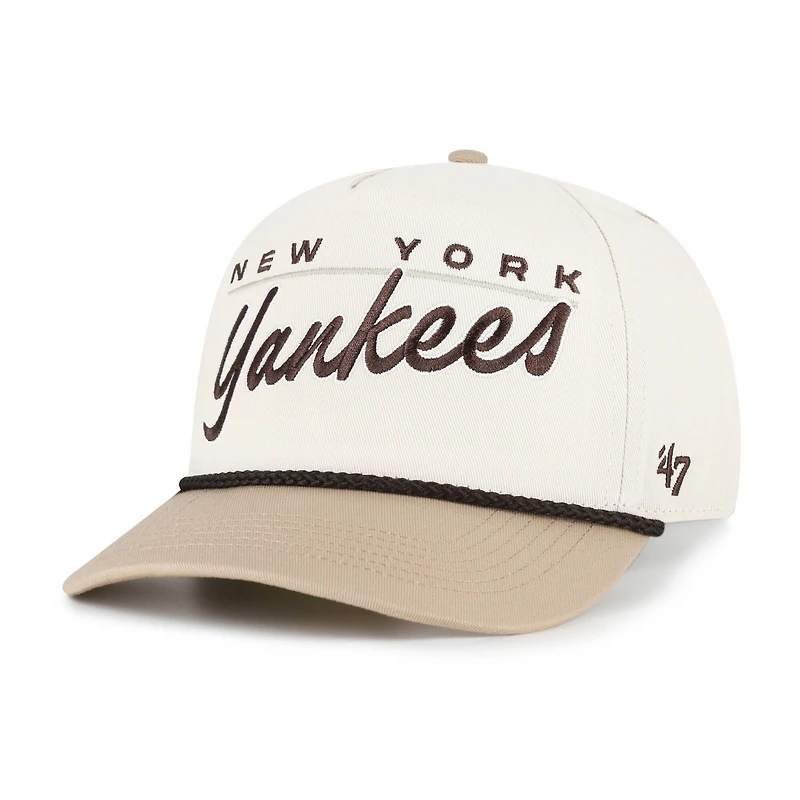 Men's '47  Natural/Tan New York Yankees Neutral Terrain Hitch Rope Adjustable Hat