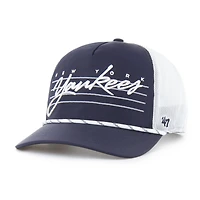 Men's '47 Navy New York Yankees Brrr Downburst Mesh Hitch Adjustable Hat