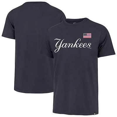 Men's '47  Navy New York Yankees Heritage U.S. Flag T-Shirt