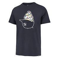 T-shirt homme « Franklin » bleu marine, motif casque de glace des Yankees New York, année 1947