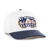 Men's '47 White/Navy New York Yankees Americana Eagle Hitch Adjustable Hat