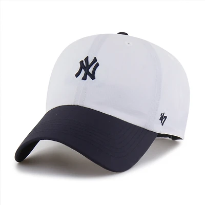 Men's '47 White/Navy New York Yankees Vista Mini Clean Up brrr° Adjustable Hat