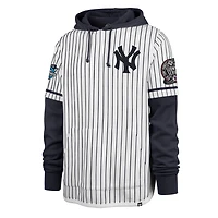 Sweat à capuche blanc '47 pour homme des Yankees de New York, manches courtes, rayures gagnantes World Series 2000