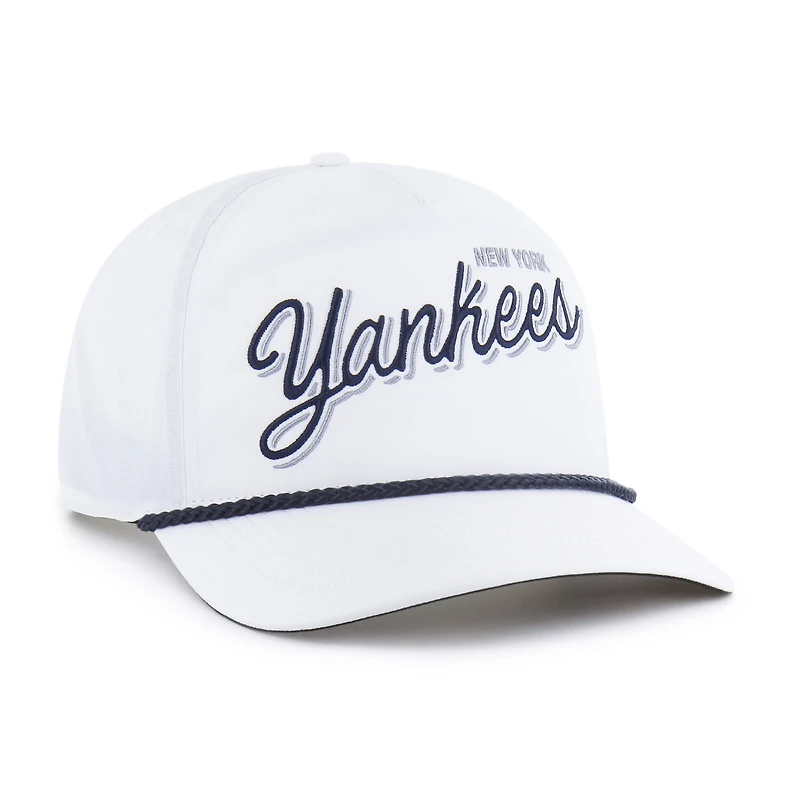 Casquette ajustable blanche « 47 » des Yankees de New York pour homme, modèle Brrr Fairway Hitch