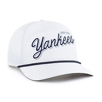 Casquette ajustable blanche « 47 » des Yankees de New York pour homme, modèle Brrr Fairway Hitch