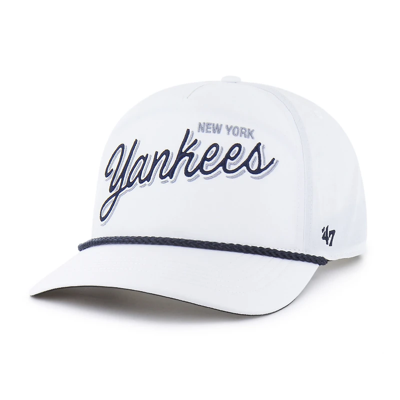 Casquette ajustable blanche « 47 » des Yankees de New York pour homme, modèle Brrr Fairway Hitch