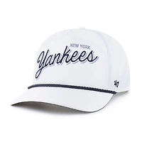 Casquette ajustable blanche « 47 » des Yankees de New York pour homme, modèle Brrr Fairway Hitch